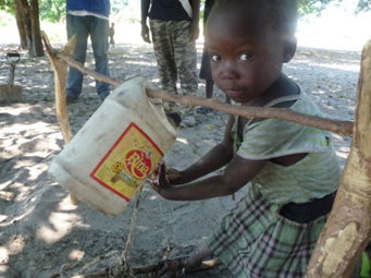 Tippy-tap use during hygiene and sanitation training